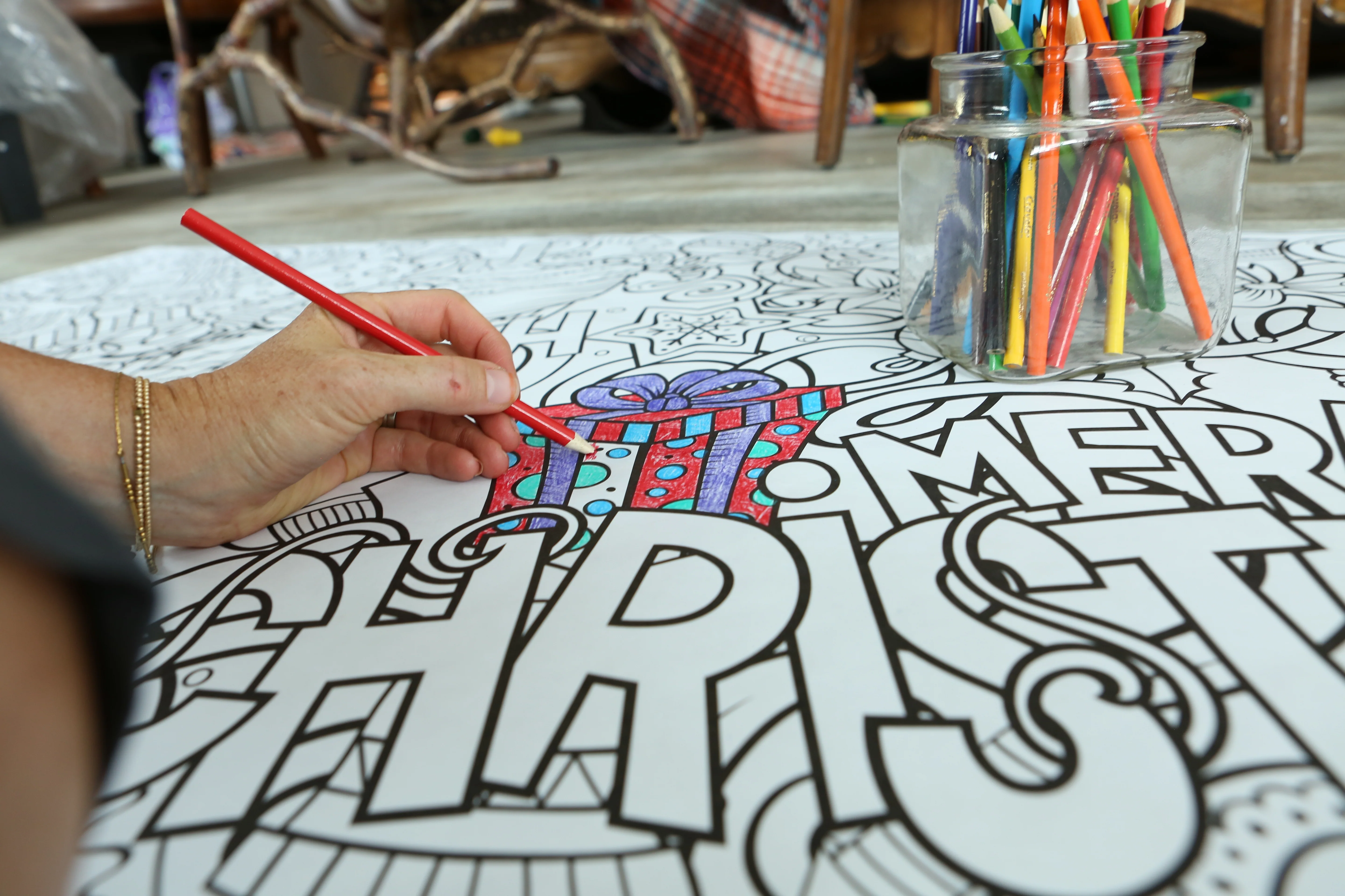 Christmas Joy (all around coloring) Everyday Event Poster and Banner | Large Coloring & Activity Poster for Celebrations, Kids, and Christmas Parties (Copy) - Image 8