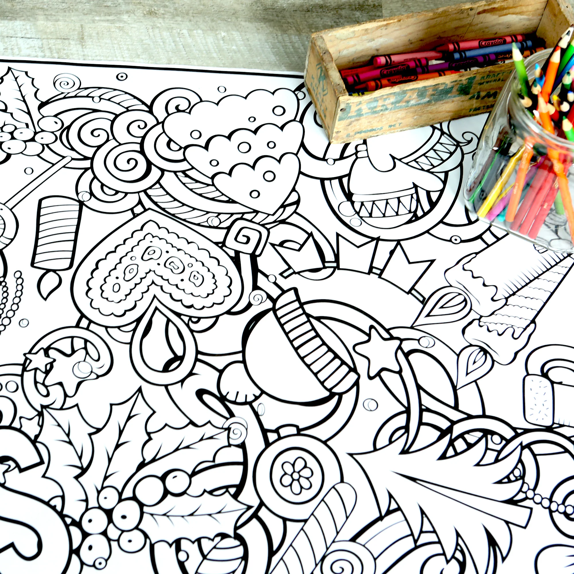 Christmas Joy (all around coloring) Everyday Event Poster and Banner | Large Coloring & Activity Poster for Celebrations, Kids, and Christmas Parties (Copy) - Image 9