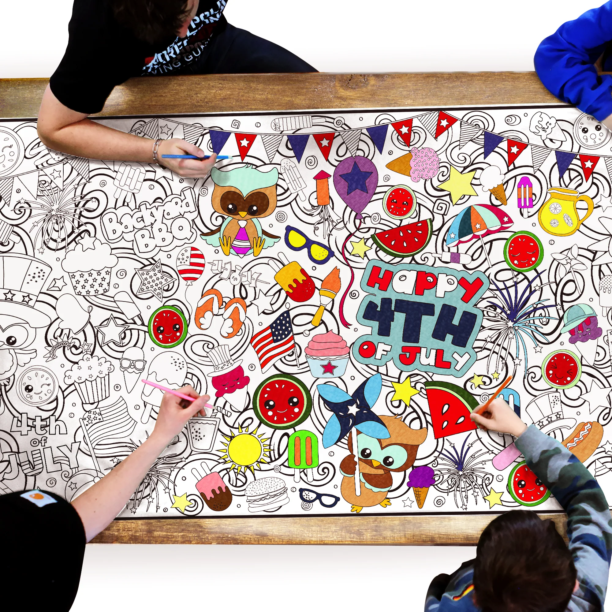 4th of July Everyday Event Poster and Banner | Large Coloring & Activity Poster for Celebrations, Kids, and BBQ's - Image 5