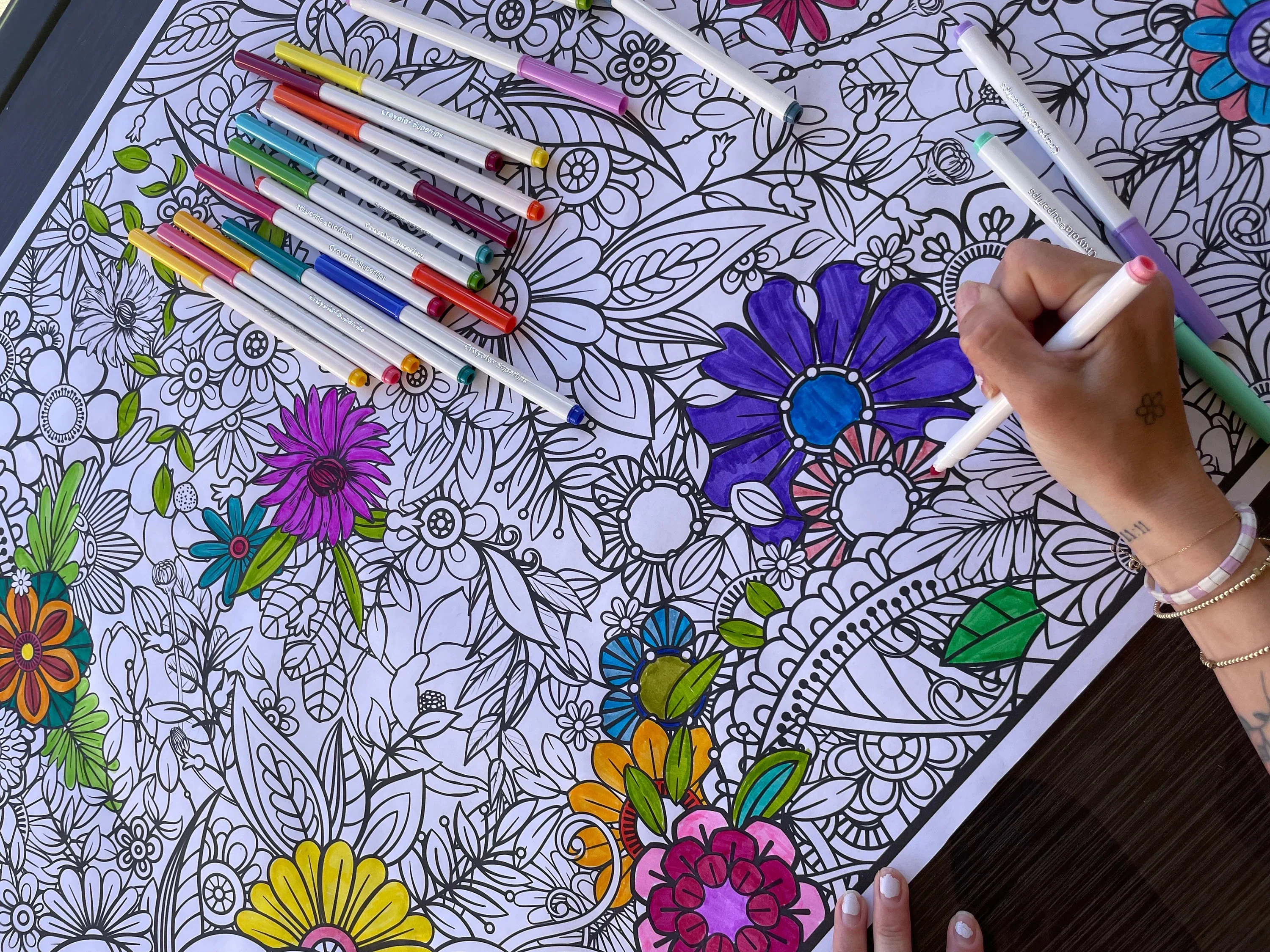 Flower Mandala Everyday Event Poster and Banner | Large Coloring & Activity Poster for Celebrations, Classrooms & families - Image 10