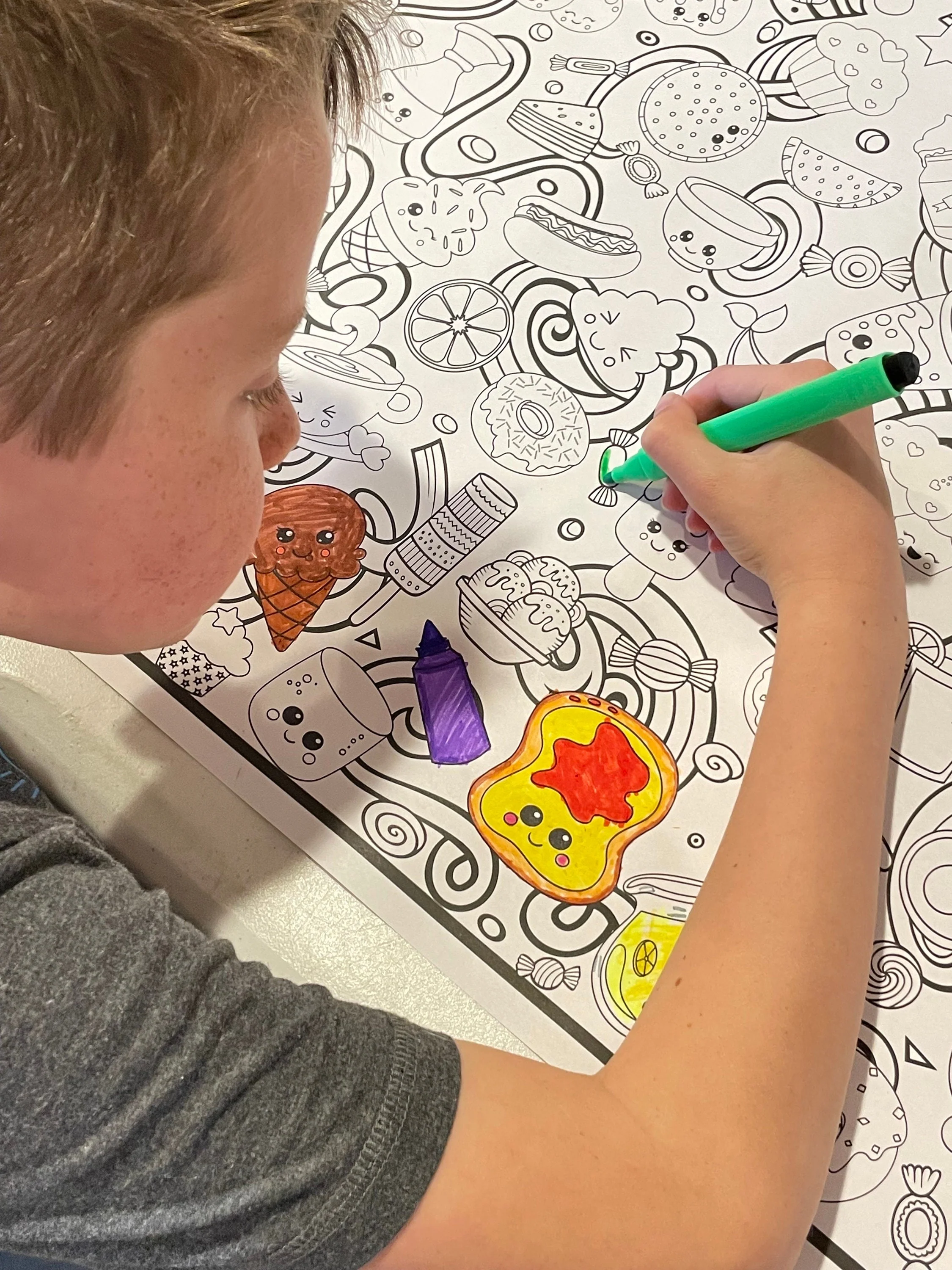 Food with Faces Everyday Event Poster and Banner | Large Coloring & Activity Poster for Celebrations, Kids, and Parties - Image 9