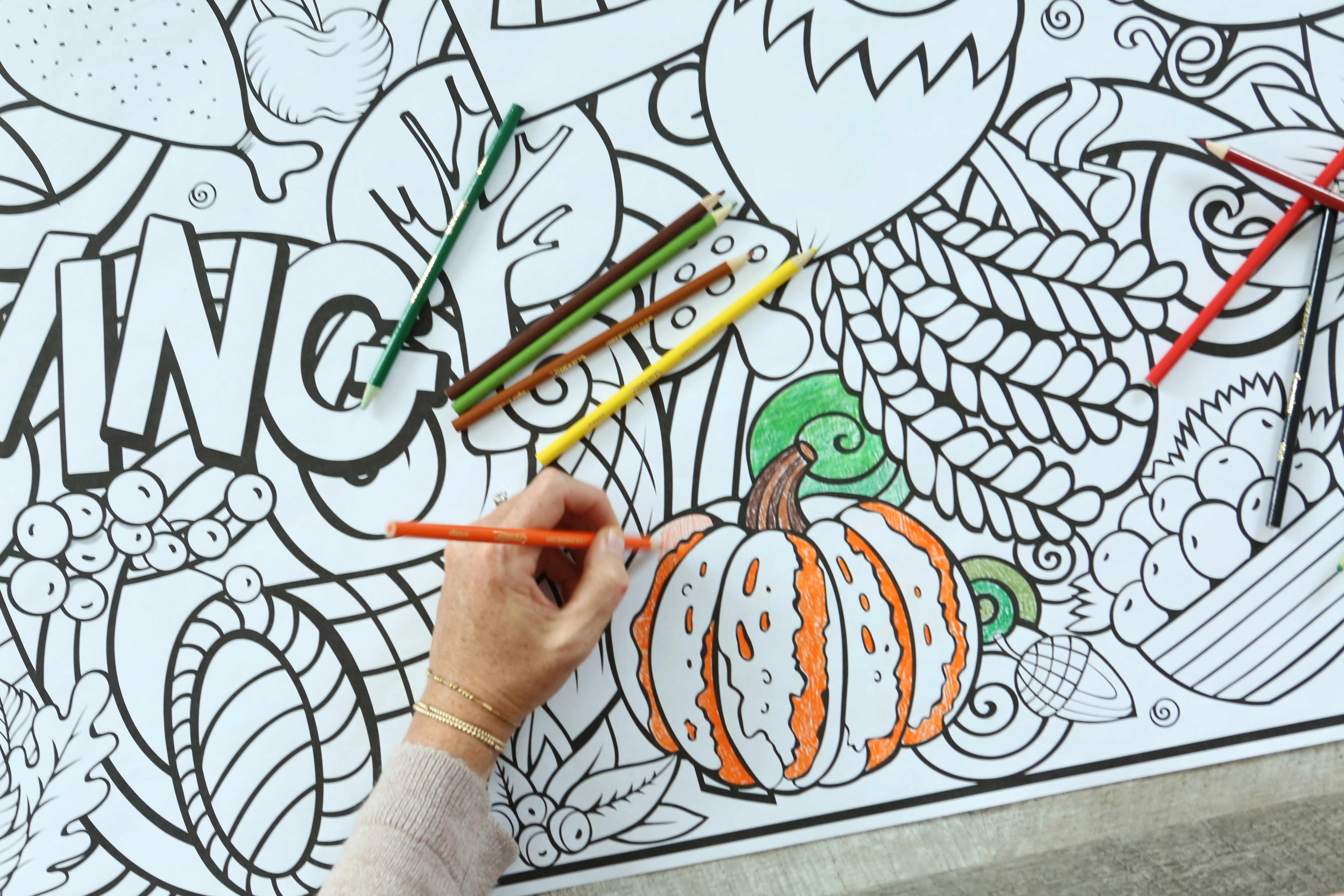 Thanksgiving Day Gobble Gobble (All around coloring) Everyday Event Poster and Banner | Large Coloring & Activity Poster for Celebrations, Kids, and Gatherings - Image 8