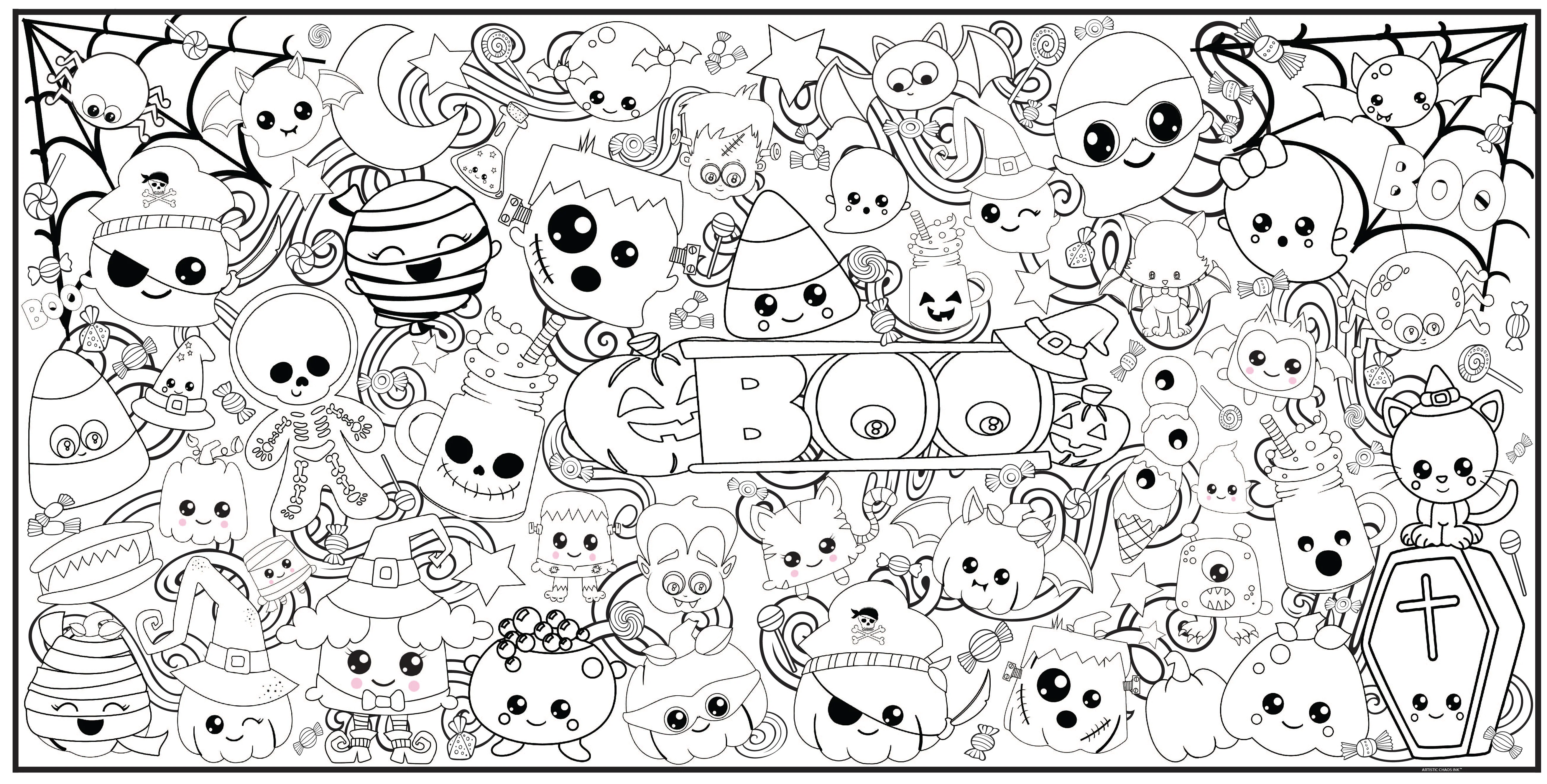 Halloween Boo Babies Everyday Event Poster and Banner | Large Coloring & Activity Poster for Celebrations, Kids, and Halloween Parties - Image 7