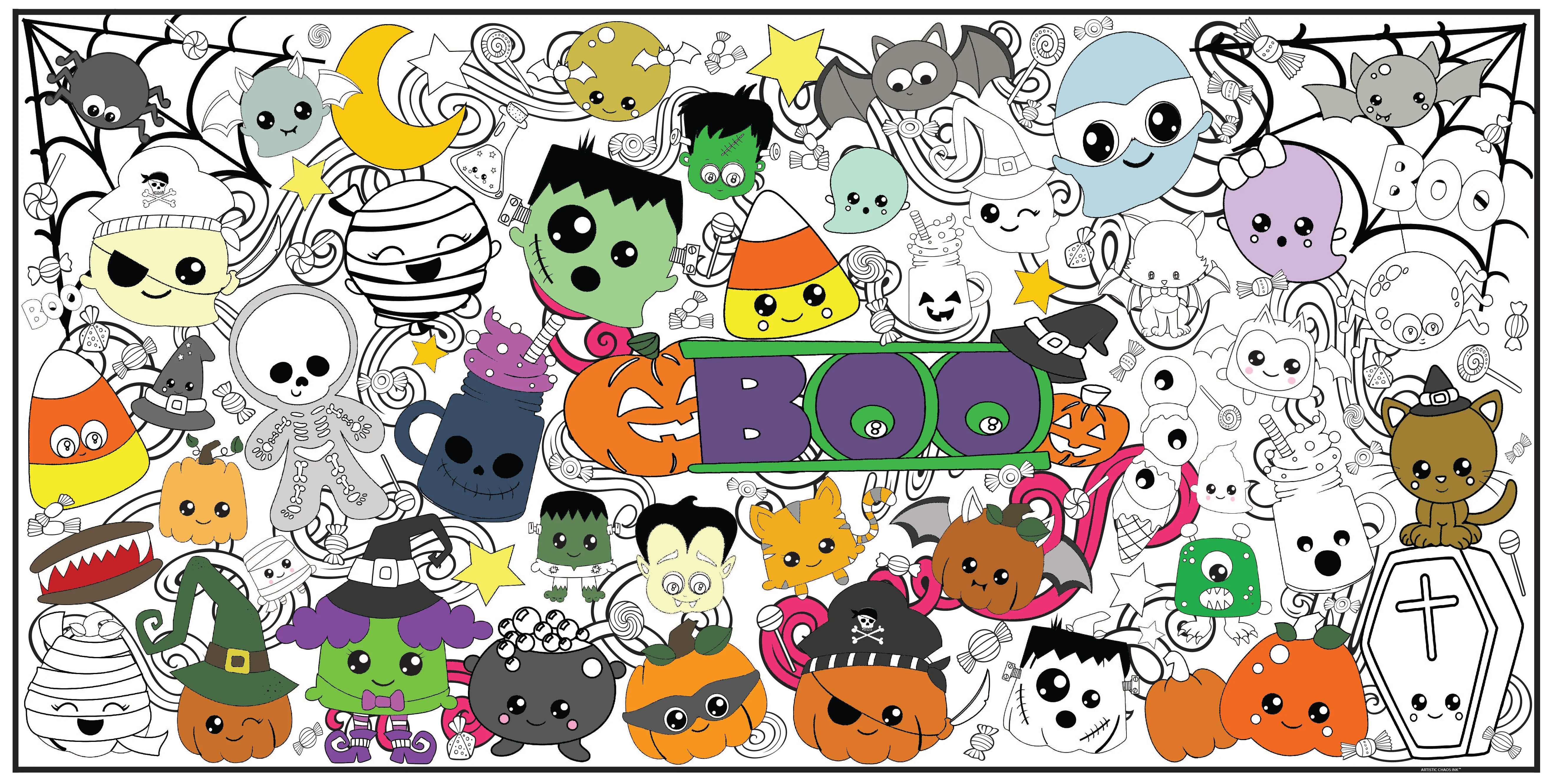 Halloween Boo Babies Everyday Event Poster and Banner | Large Coloring & Activity Poster for Celebrations, Kids, and Halloween Parties - Image 8