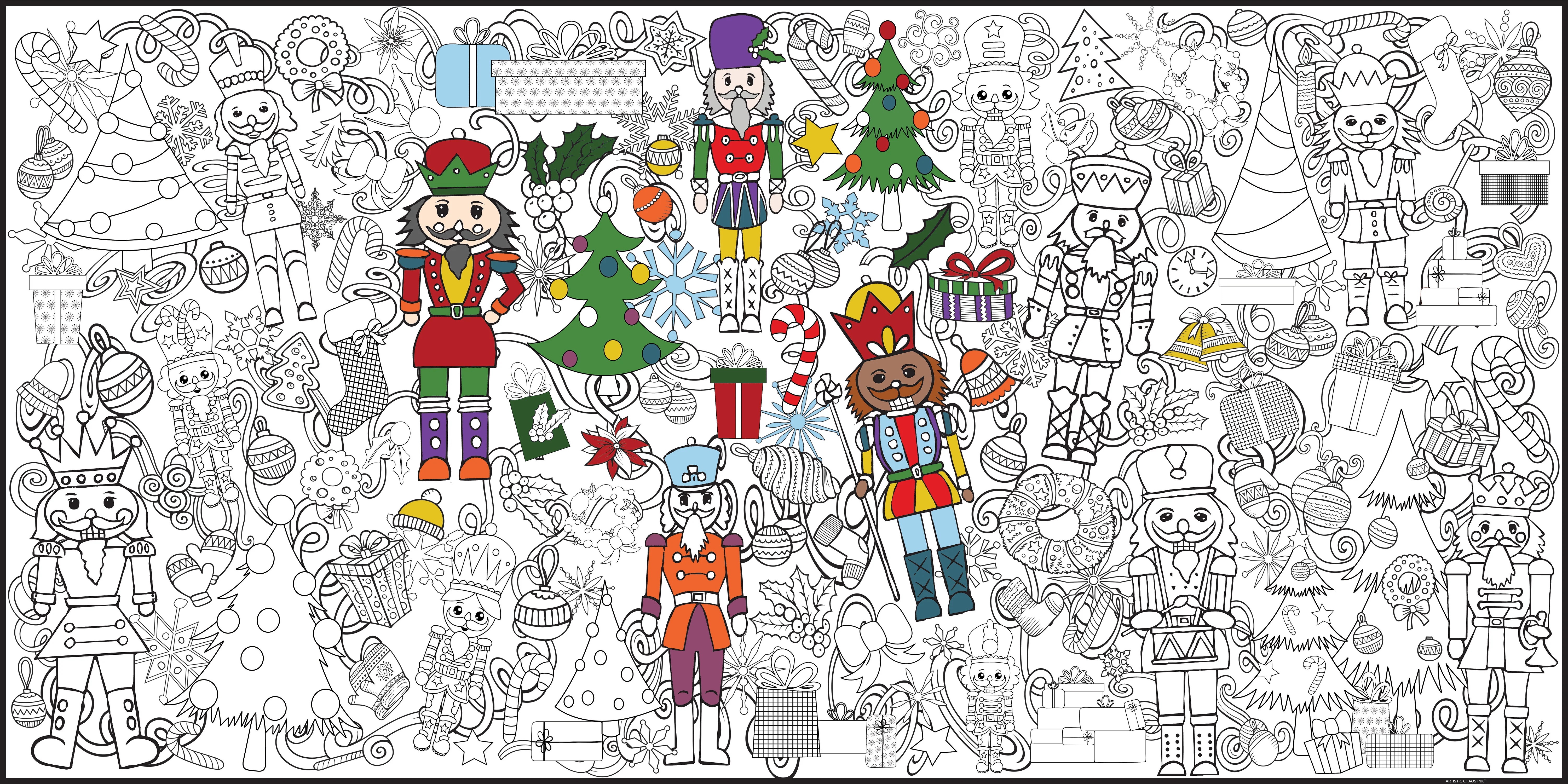 Christmas Nutcracker Everyday Event Poster and Banner | Large Coloring & Activity Poster for Celebrations, Kids, and Christmas Parties - Image 9
