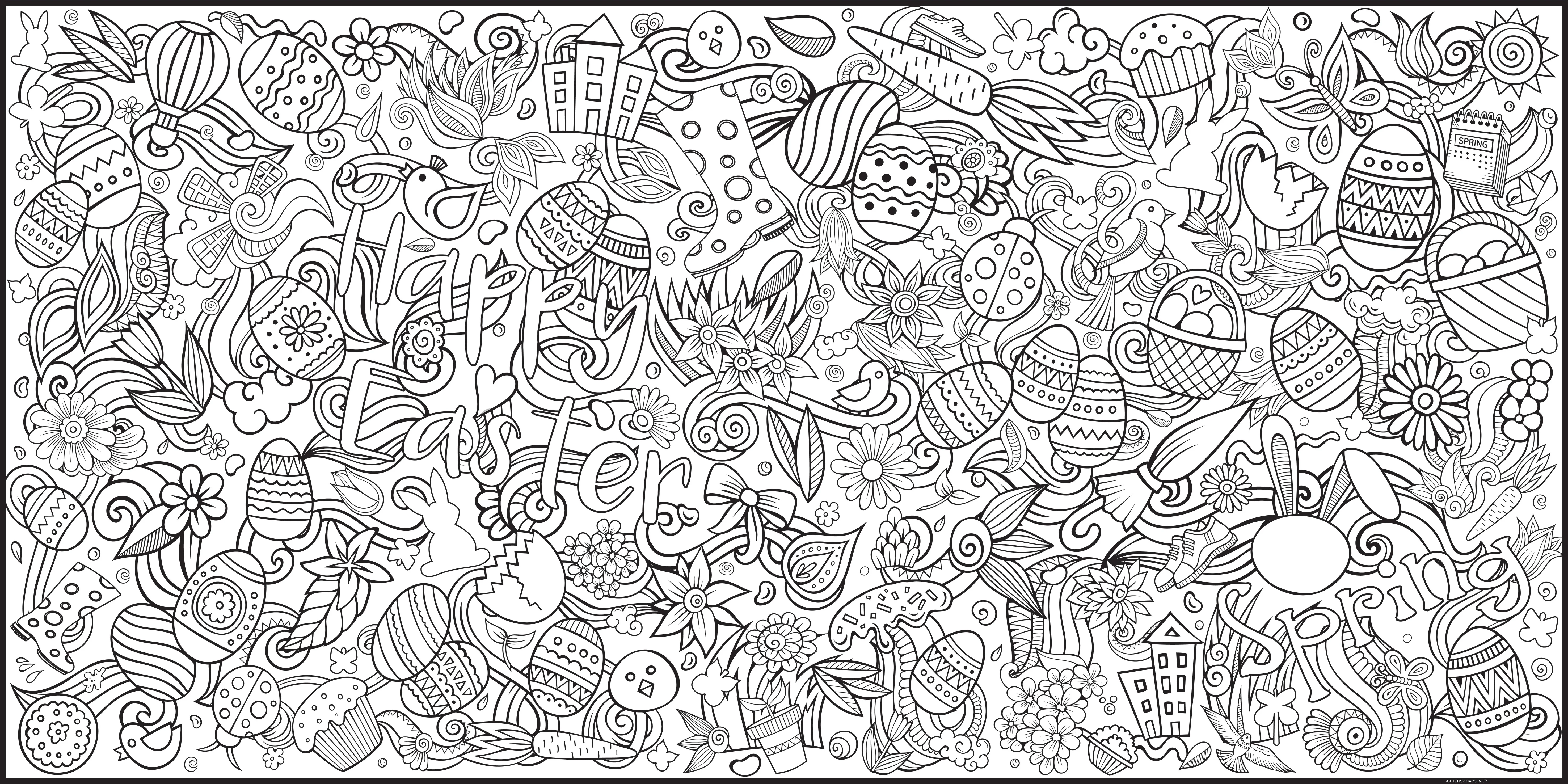 Easter Banner -Everyday Event Poster | Large Coloring & Activity Poster for Celebrations, Kids, and Parties - Image 3