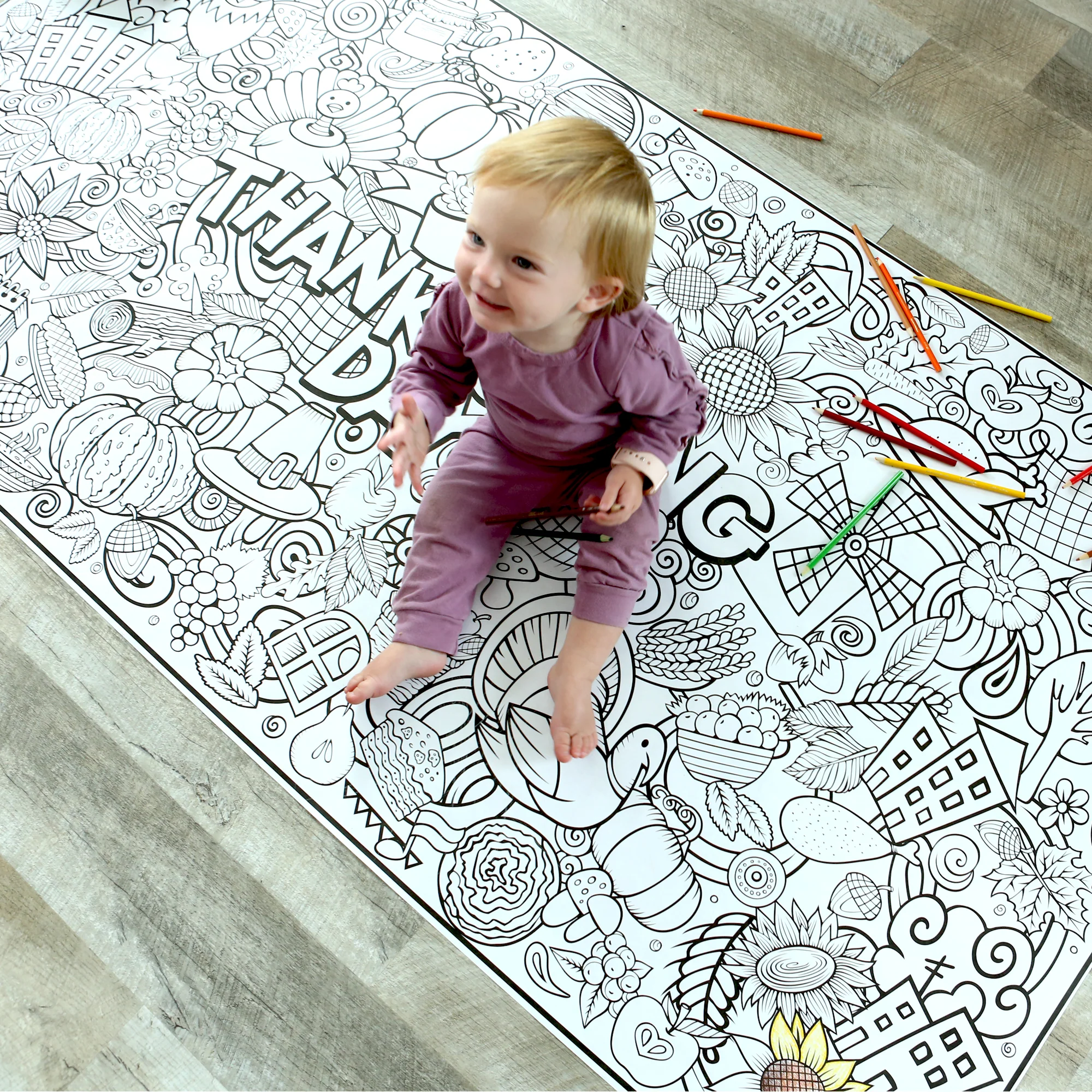 Thanksgiving Day Everyday Event Poster and Banner | Large Coloring & Activity Poster for Celebrations, Kids, and Gatherings - Image 8