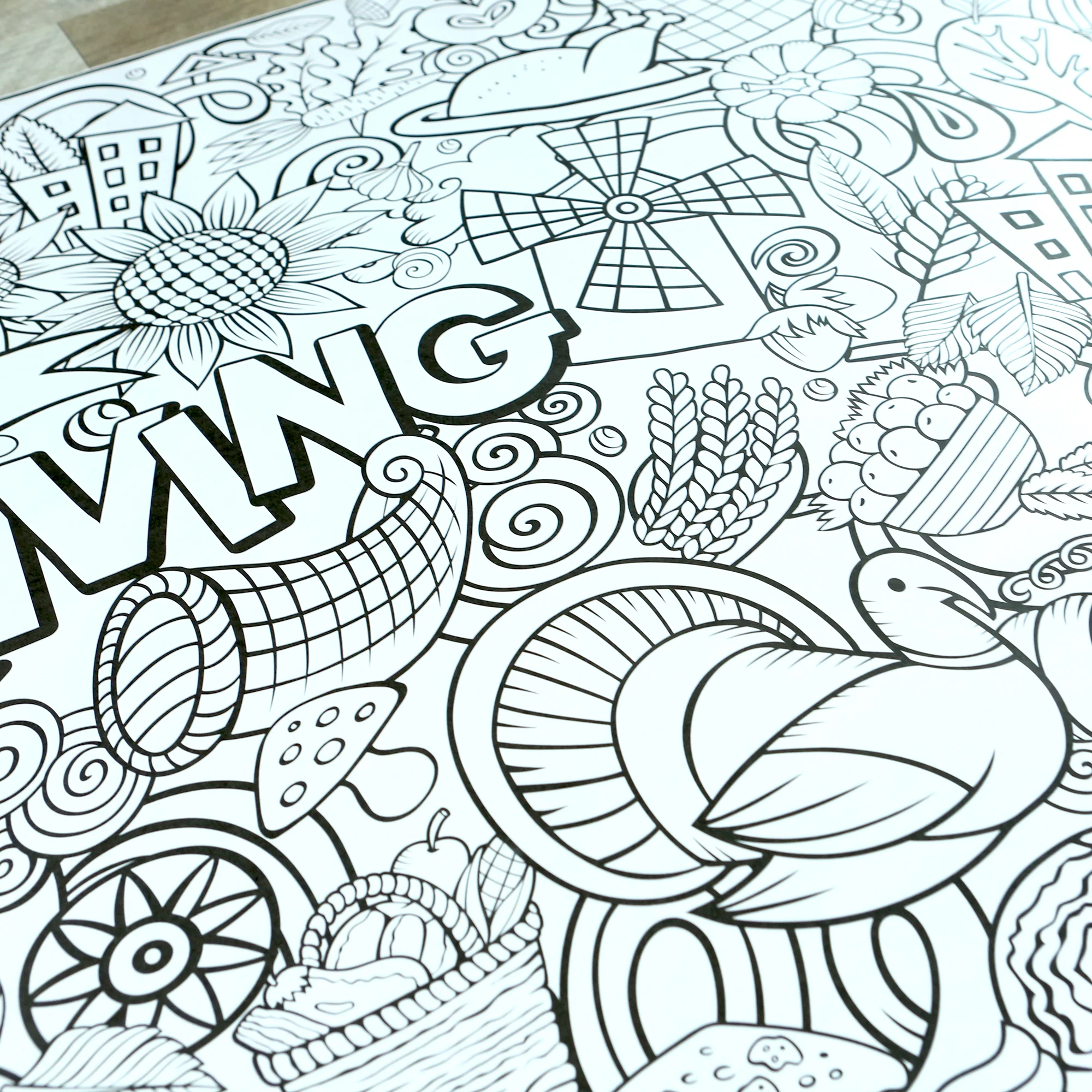 Thanksgiving Day Everyday Event Poster and Banner | Large Coloring & Activity Poster for Celebrations, Kids, and Gatherings - Image 9