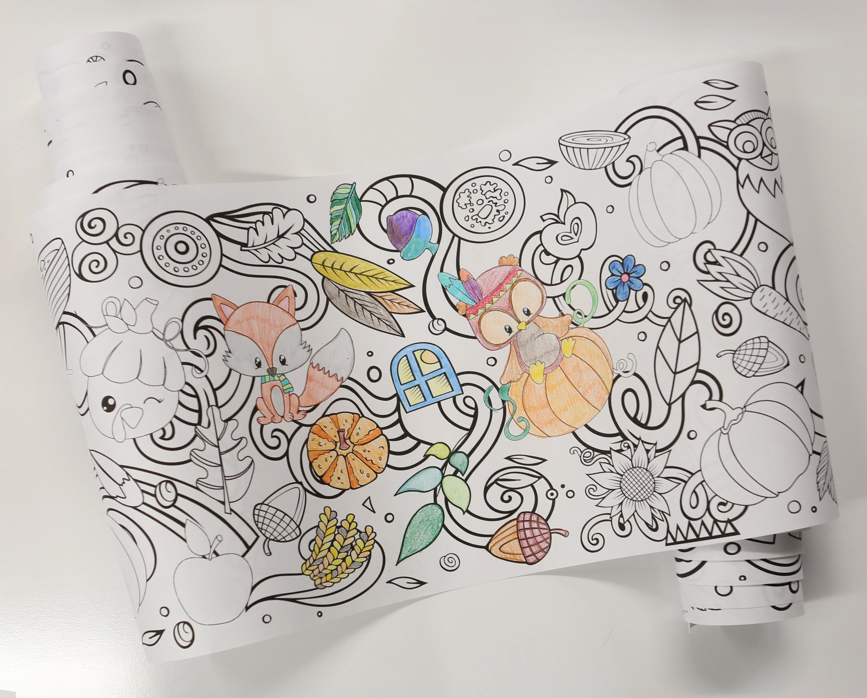 Fall and Thanksgiving Coloring Roll - 18 ft long - Image 7
