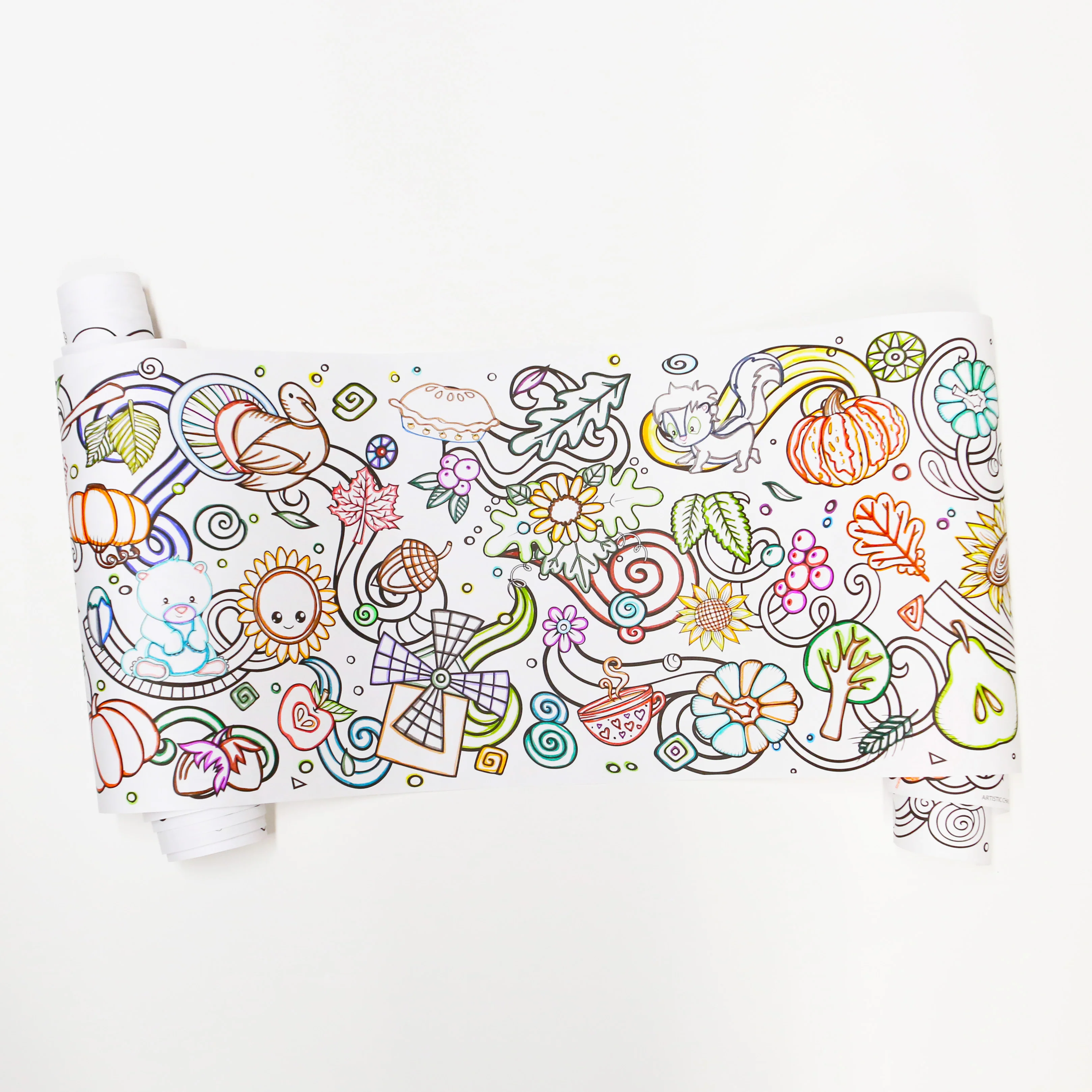 Fall and Thanksgiving Coloring Roll - 18 ft long - Image 9