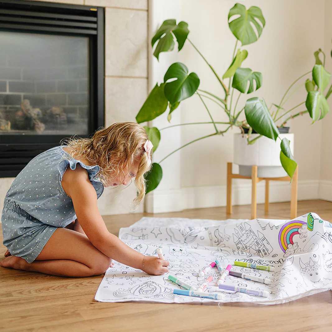 Fantasy Washable Coloring Tablecloth- Reusable Coloring Activity - Image 10