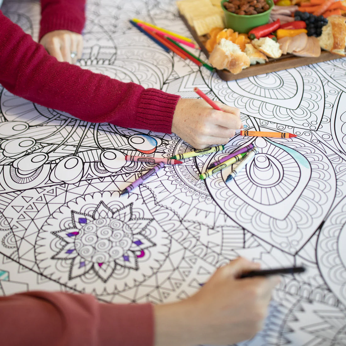 Giant Peacock Coloring Poster. Collaborative Coloring for Groups. - Image 7