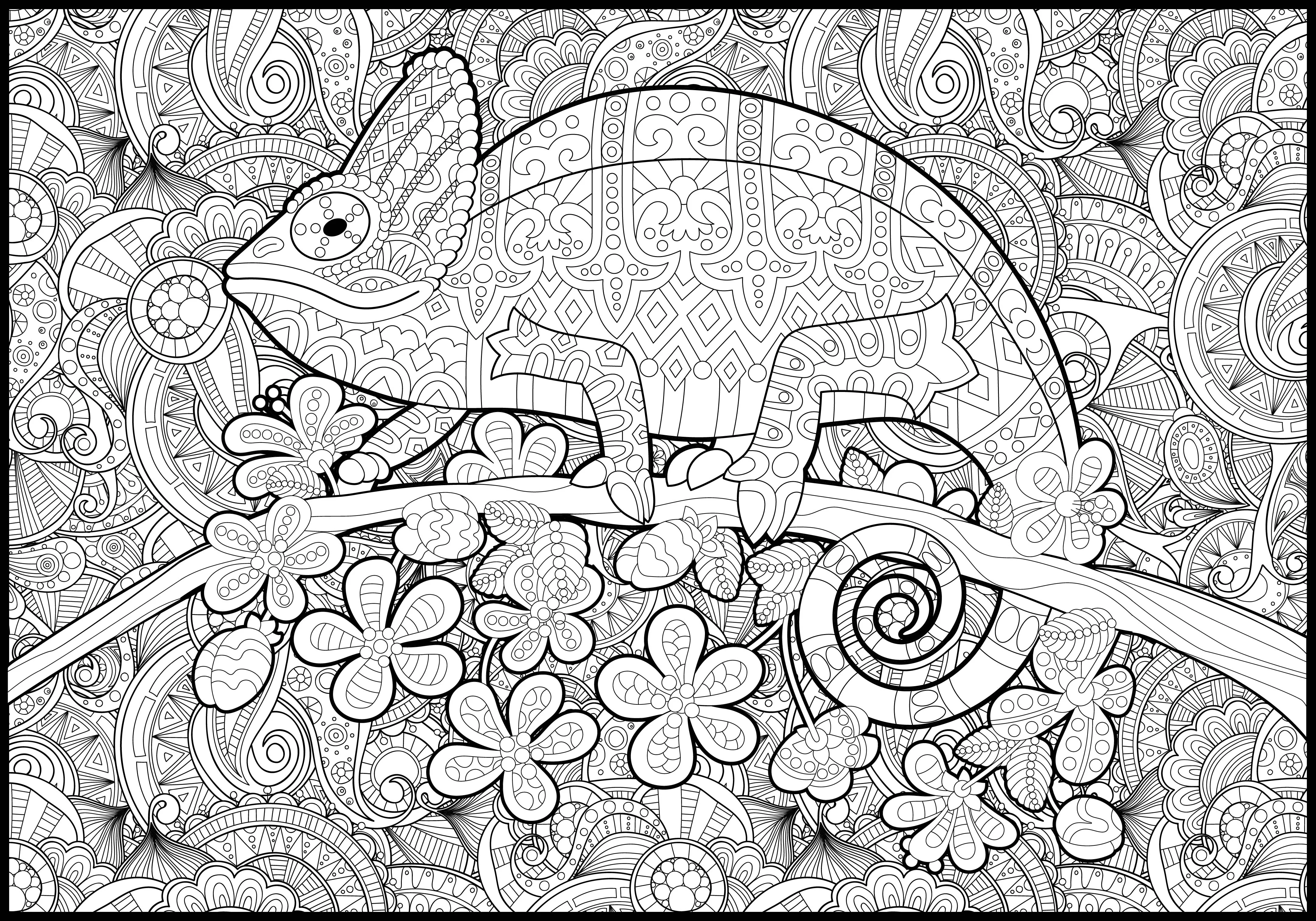 Chameleon Giant Coloring Poster-Large Animal Wall Art, Big Group Coloring Activity for Kids, Families & Classrooms - Image 3