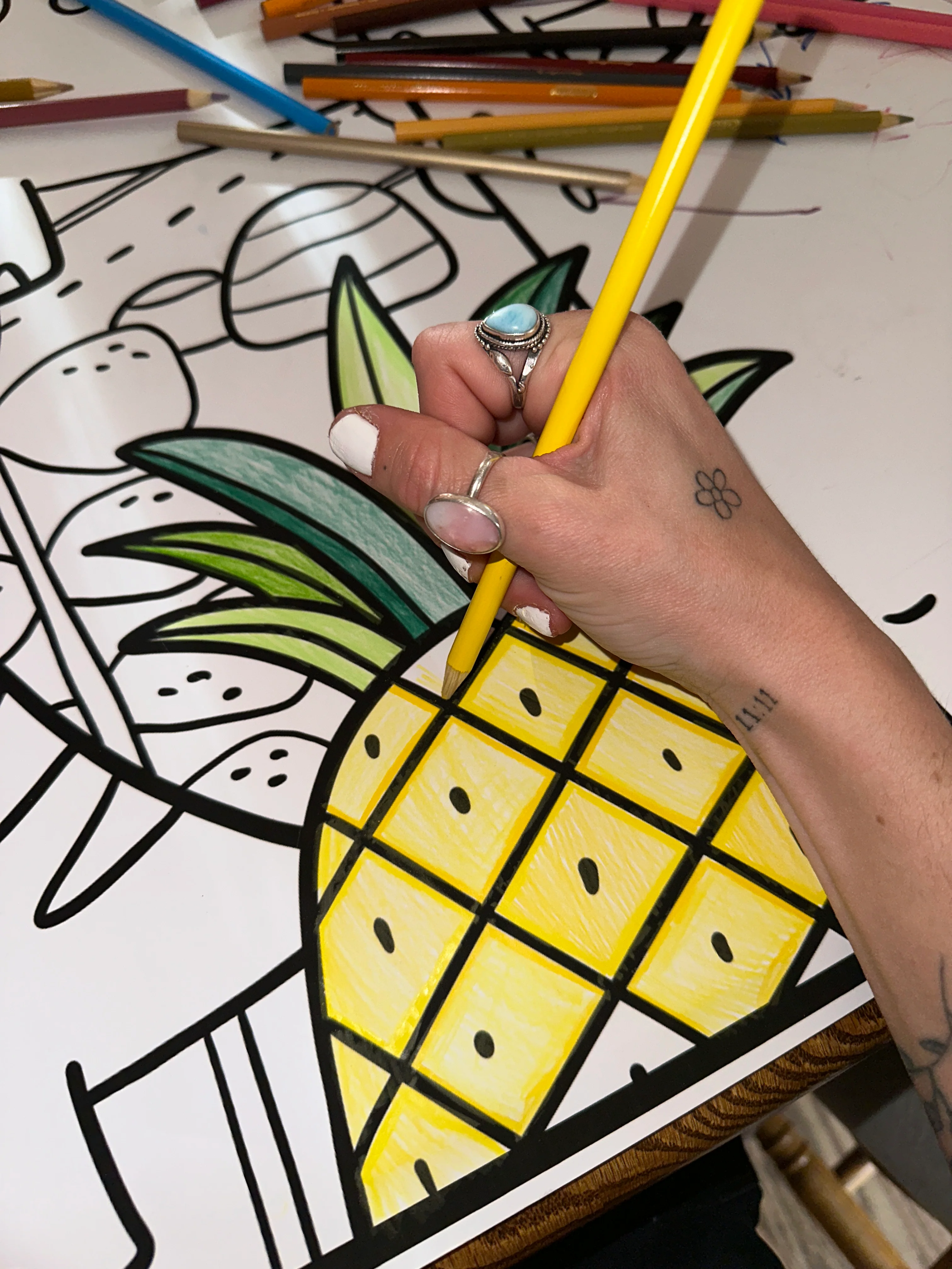 Dinosaur Giant Coloring Poster - Large Easy Going Coloring Wall Art, Open Space Design for Less Stress Group Coloring - Image 6