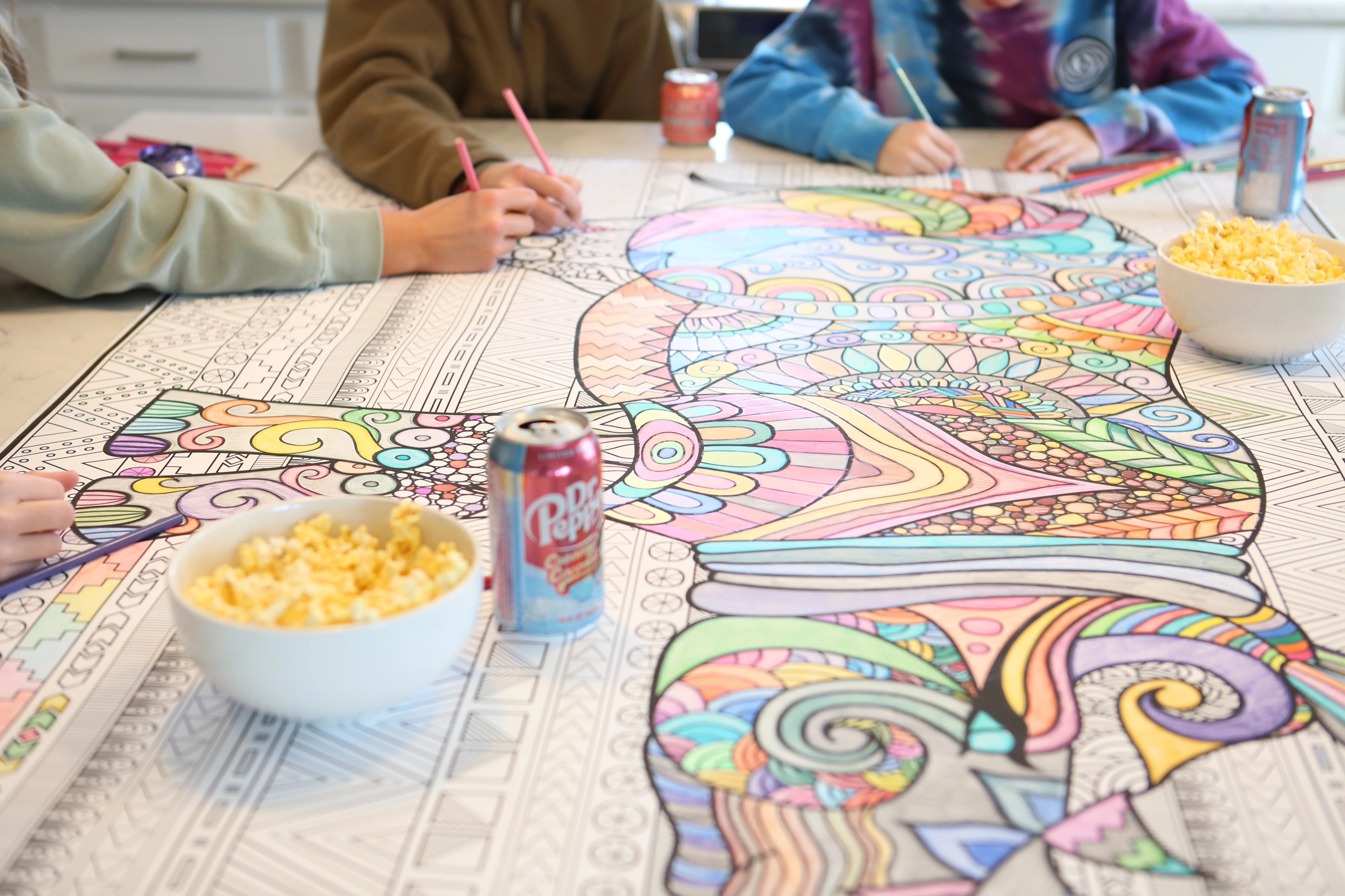 Rhino Giant Coloring Poster-Large Animal Wall Art, Group Coloring Activity for Kids, Families & Classrooms - Image 4