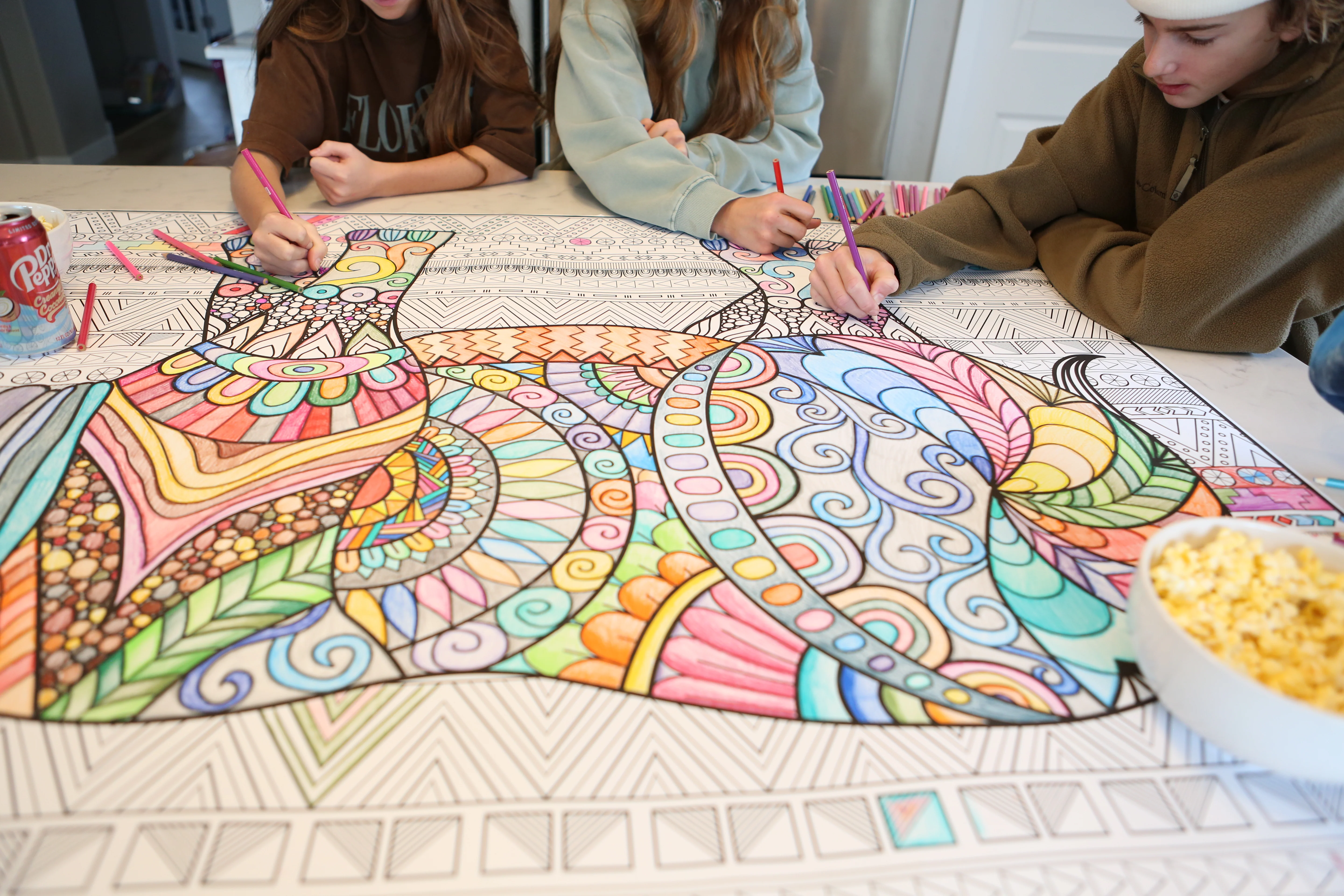 Rhino Giant Coloring Poster-Large Animal Wall Art, Group Coloring Activity for Kids, Families & Classrooms - Image 11