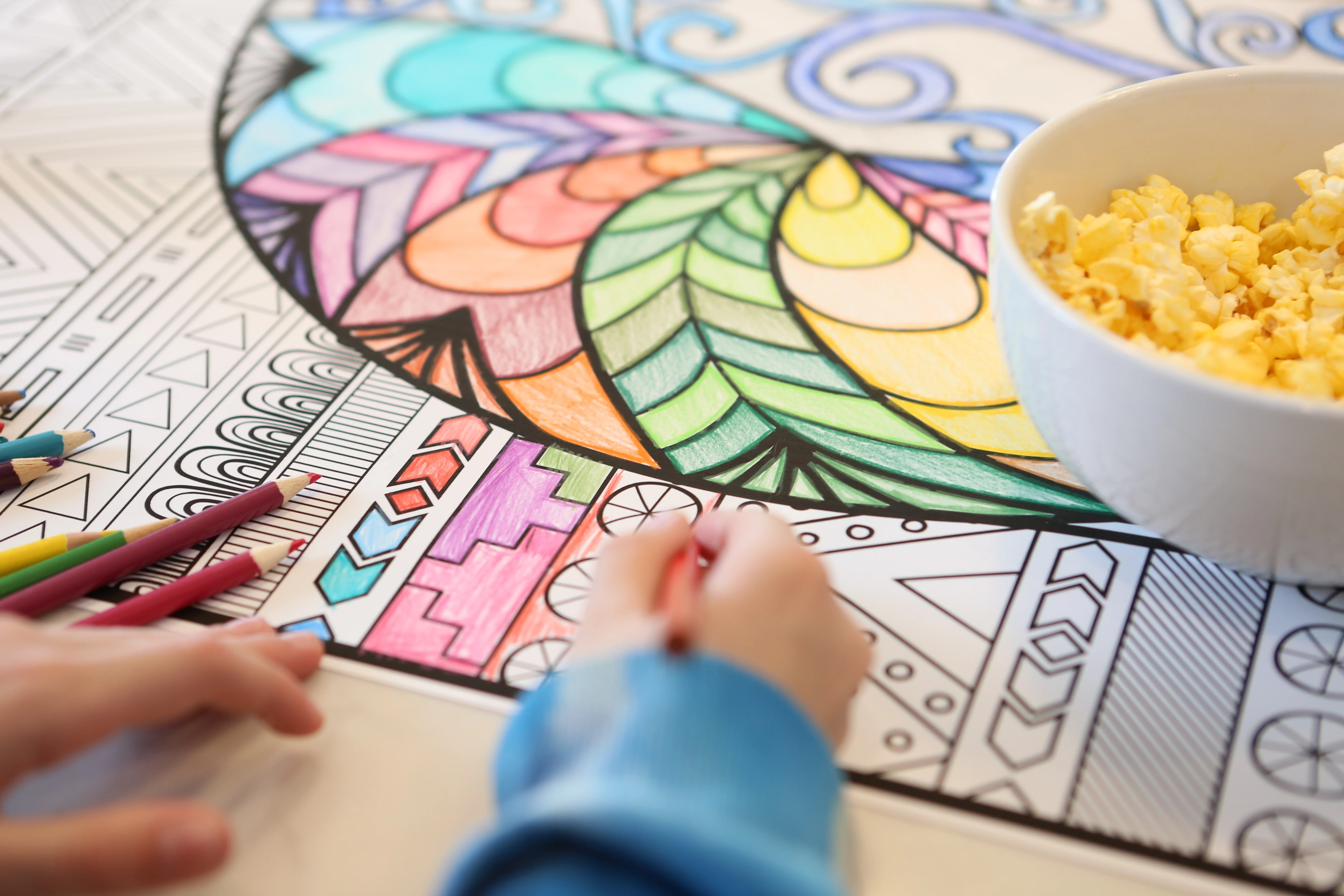 Rhino Giant Coloring Poster-Large Animal Wall Art, Group Coloring Activity for Kids, Families & Classrooms - Image 6