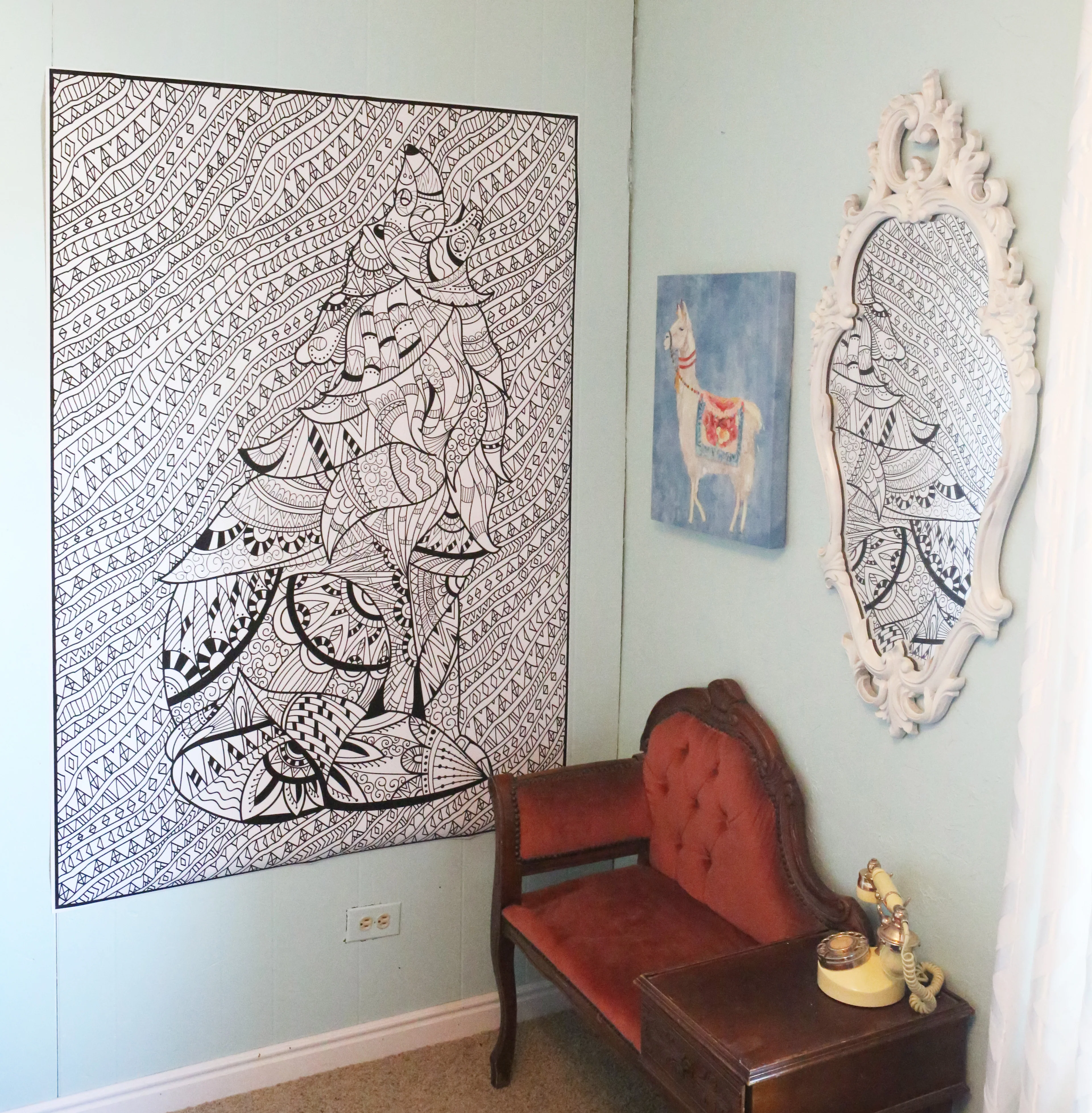 Wolf Giant Coloring Poster– Large Animal Wall Art, Group Coloring Activity for Kids, Families & Classrooms - Image 9