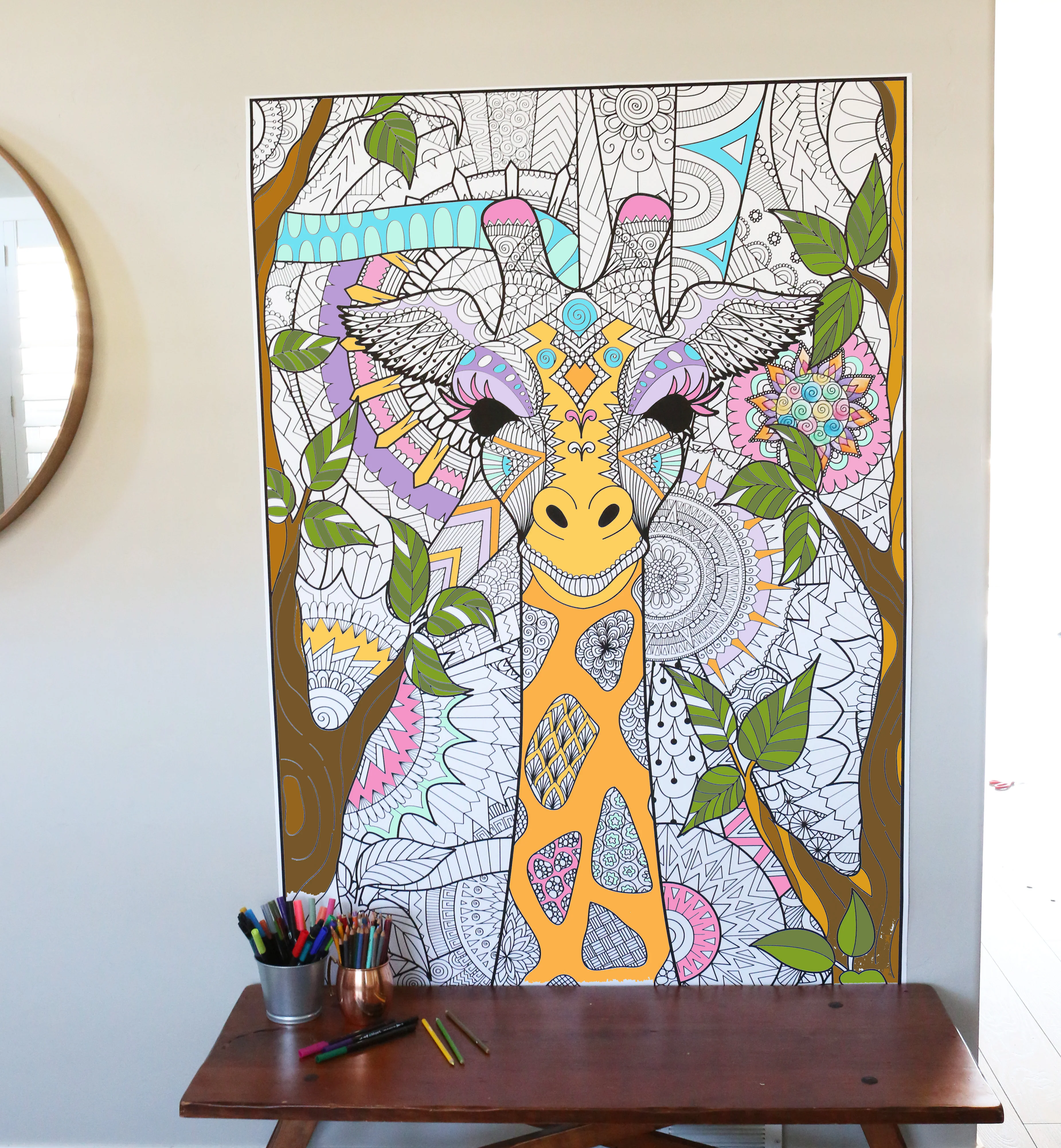 Giraffe Giant Coloring Poster - Large Coloring Activity for Big Groups or for Individuals. Perfect for Classrooms and Families. - Image 7