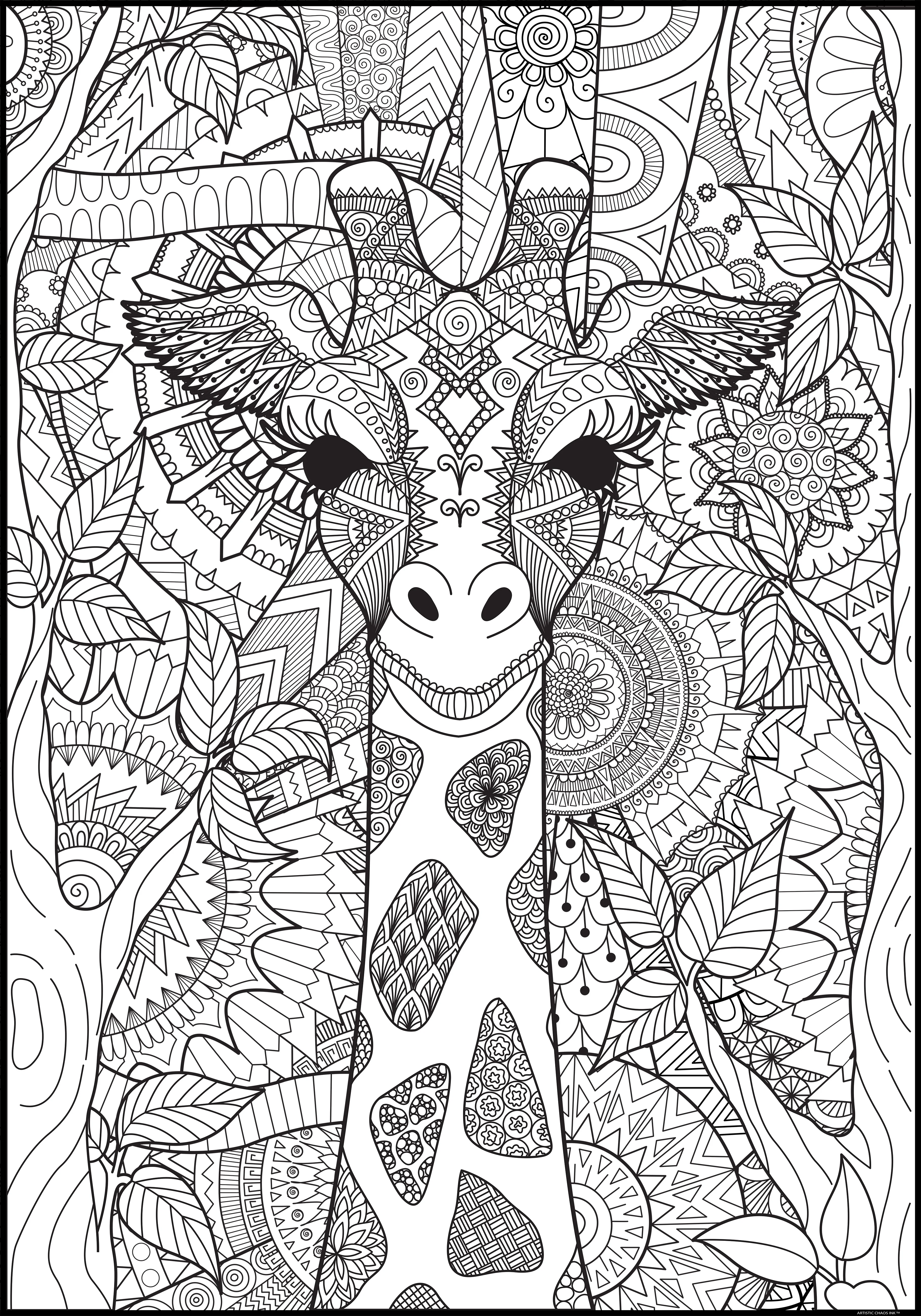 Giraffe Giant Coloring Poster - Large Coloring Activity for Big Groups or for Individuals. Perfect for Classrooms and Families. - Image 8