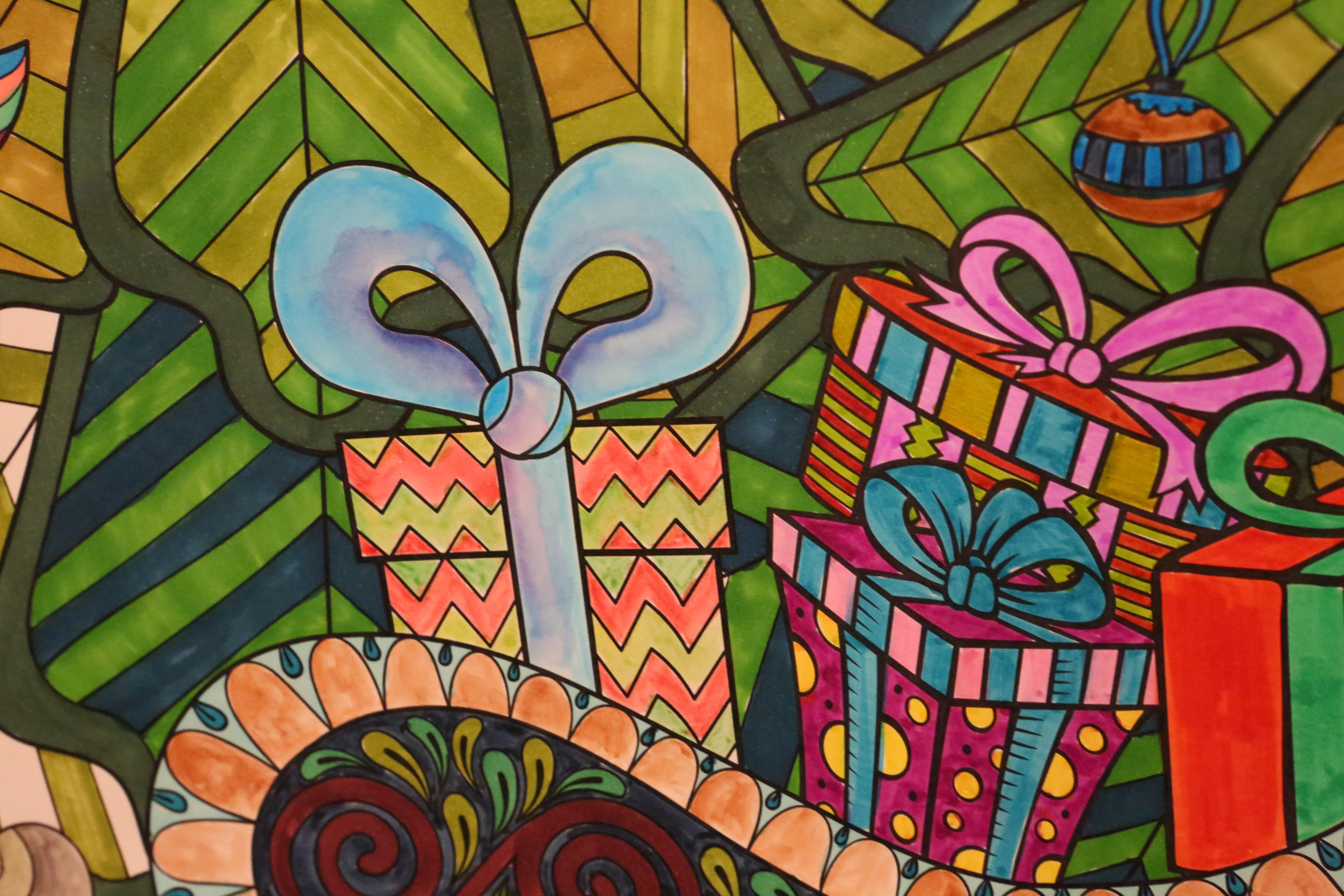 Christmas Sleigh Giant Coloring Poster – Large Holiday Wall Art for Families & Group Coloring Activity for Parties & Celebrations - Image 3