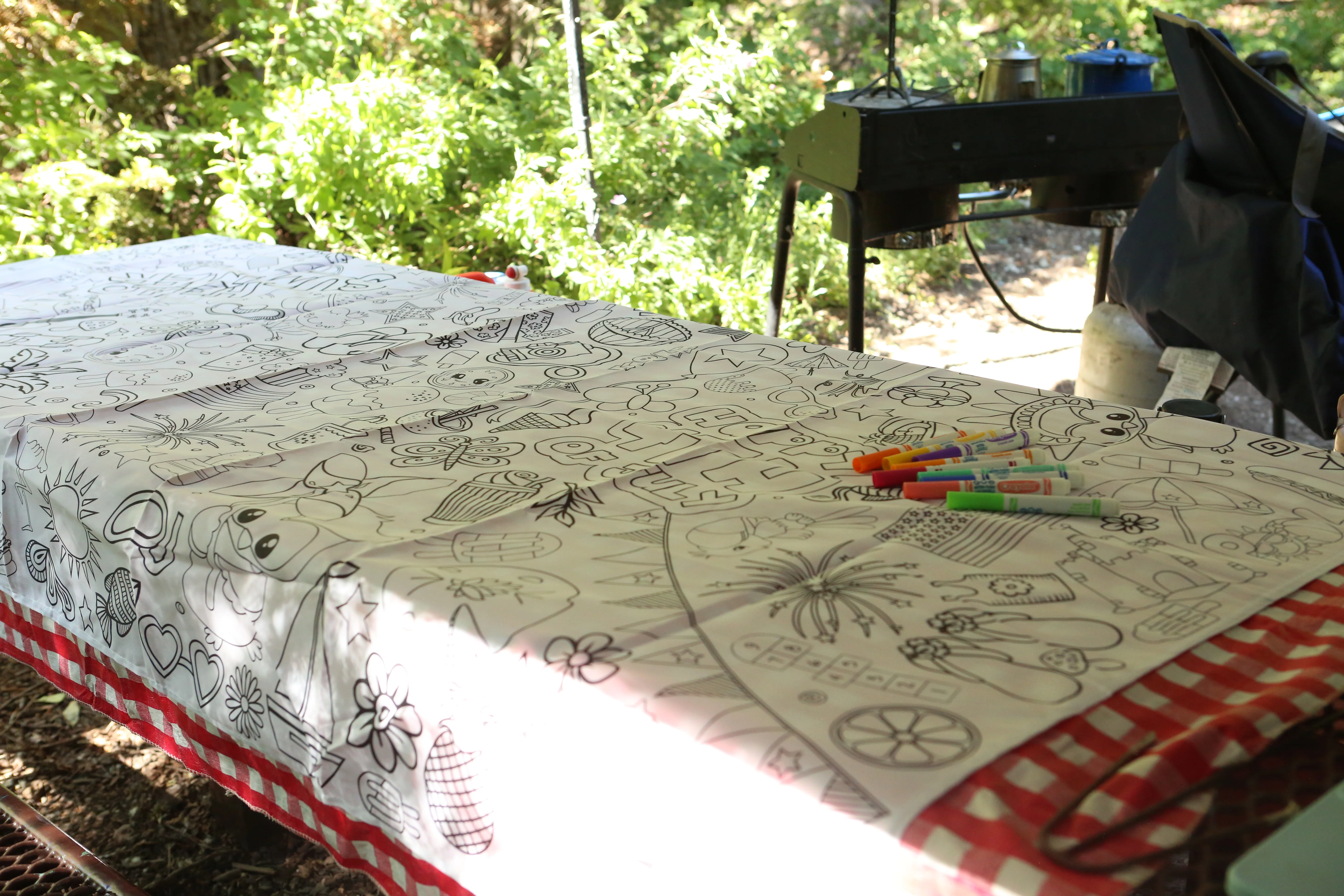 Summer Washable Coloring Tablecloth- Reusable Coloring Activity. - Image 8