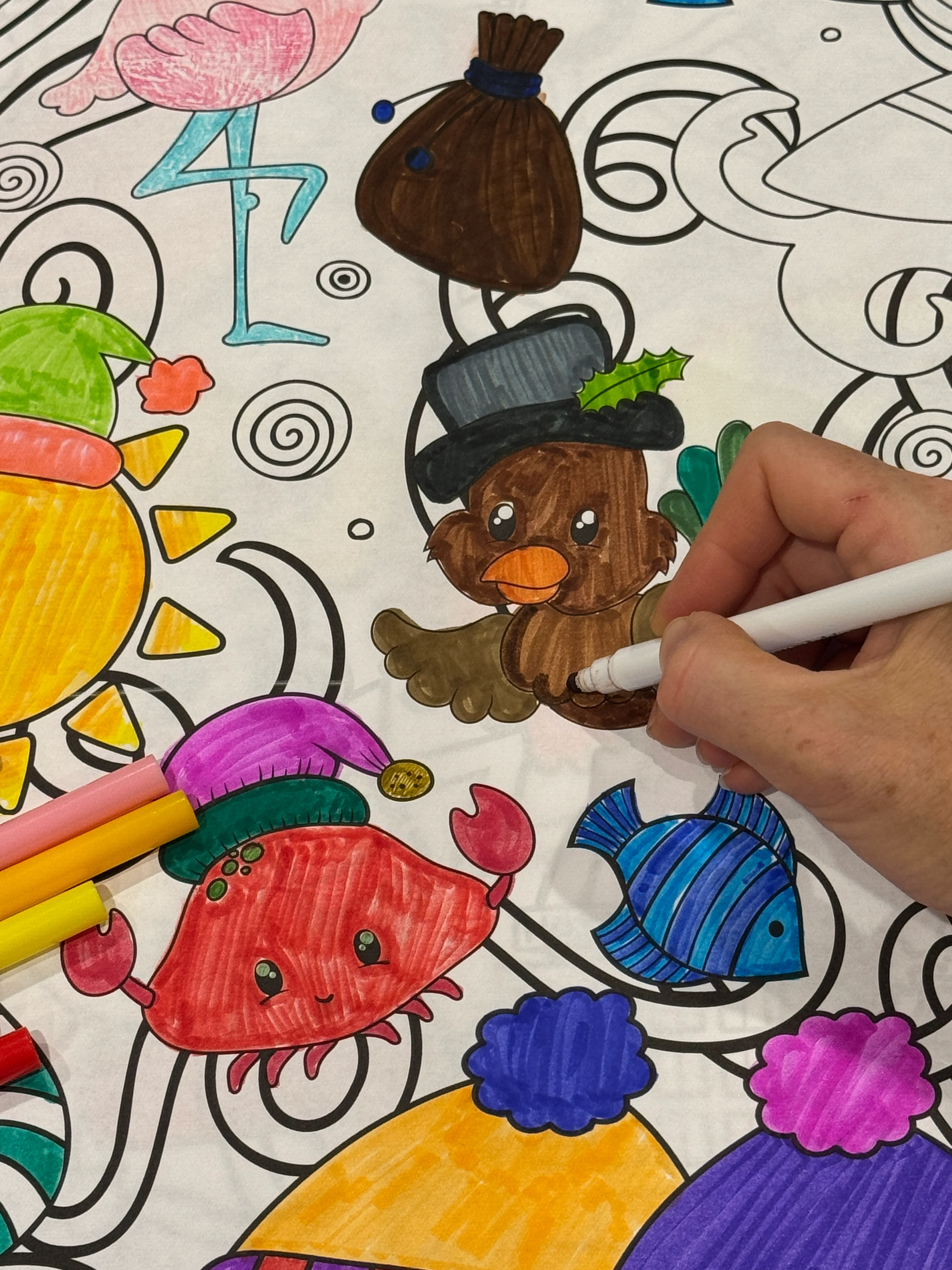 Tropical Christmas Everyday Event Poster and Banner | Large Coloring & Activity Poster for Celebrations, Kids, and Christmas Parties - Image 4