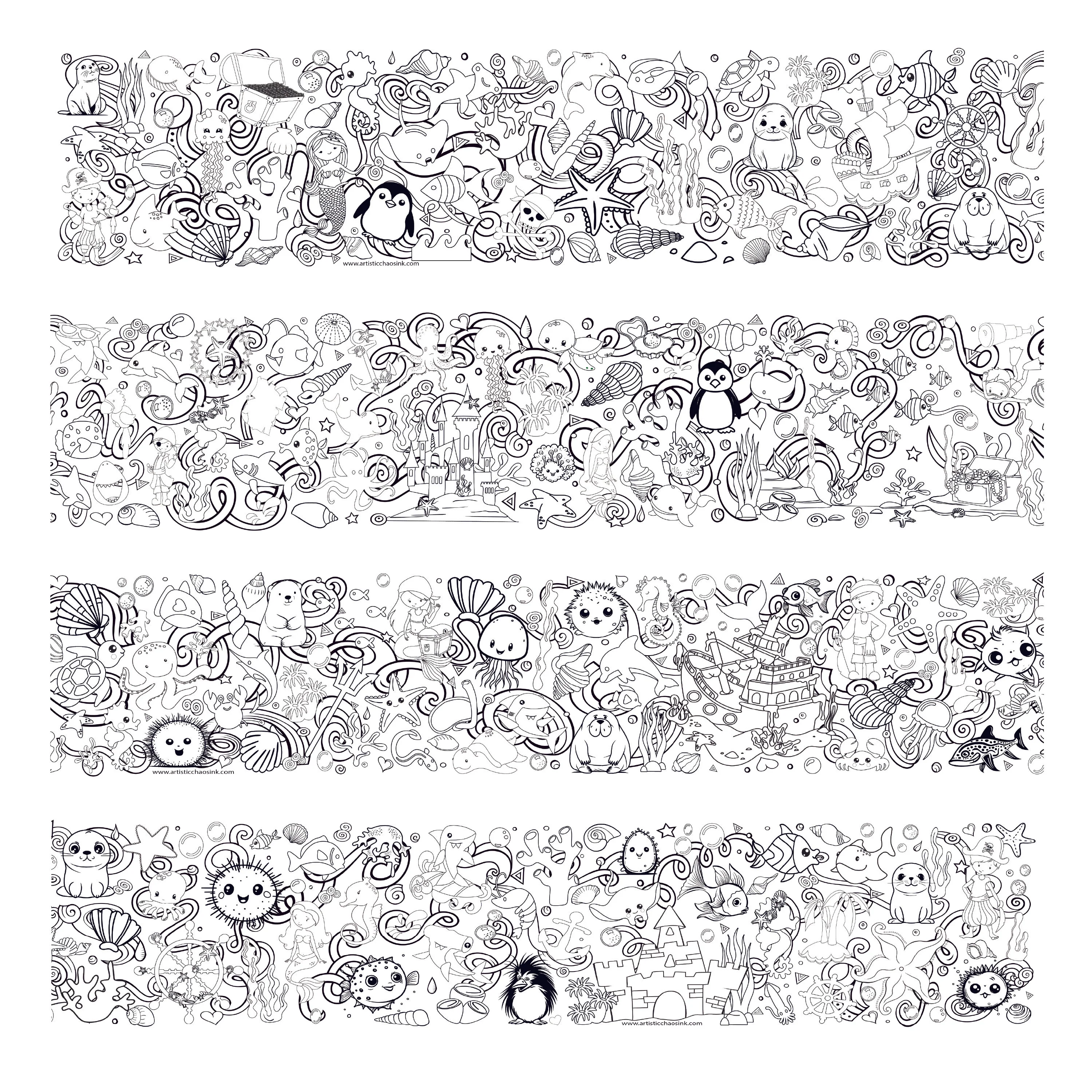 Under the Sea Coloring Roll - 18 Ft long - Image 3