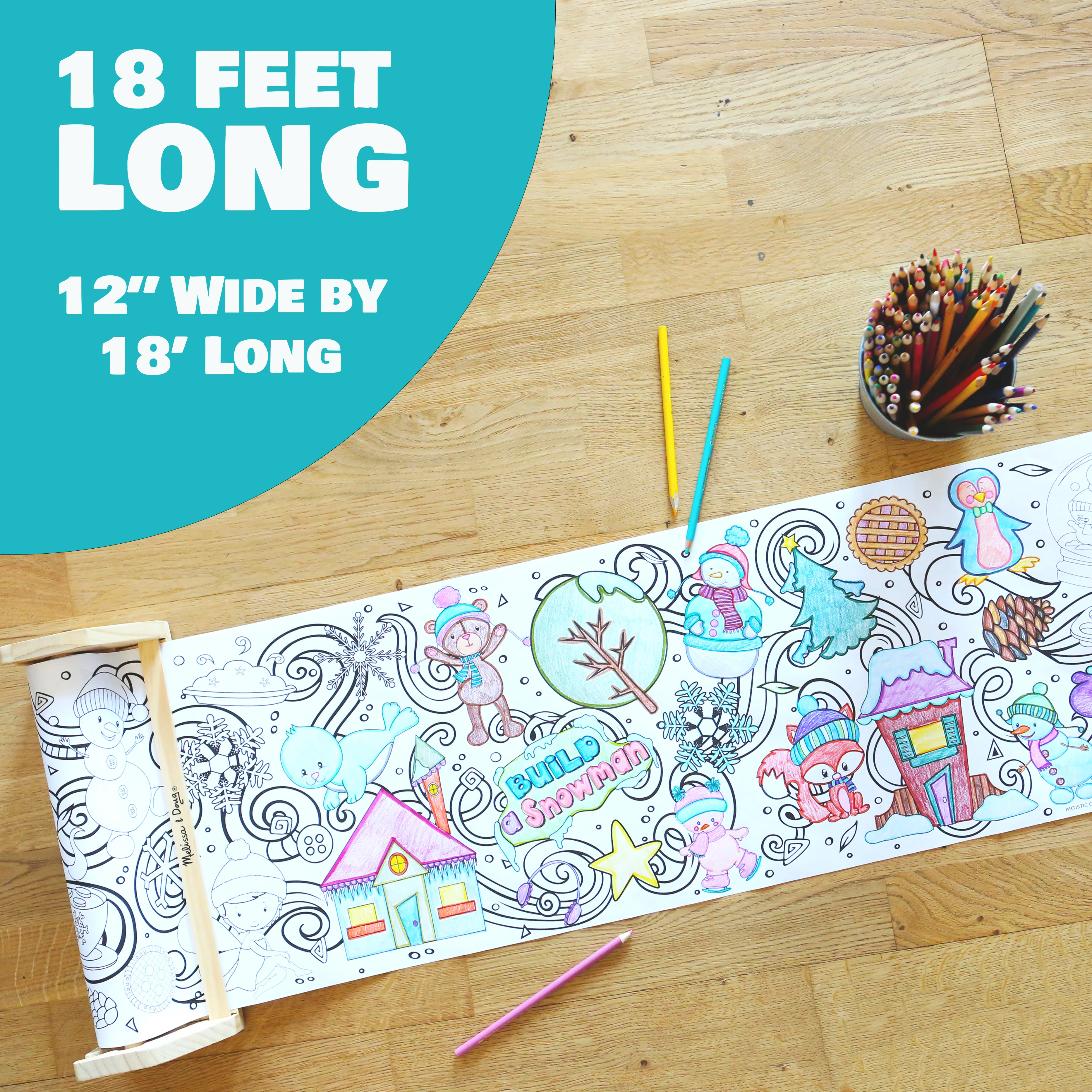 Winter Wonderland 18-Foot Coloring Roll - Image 3